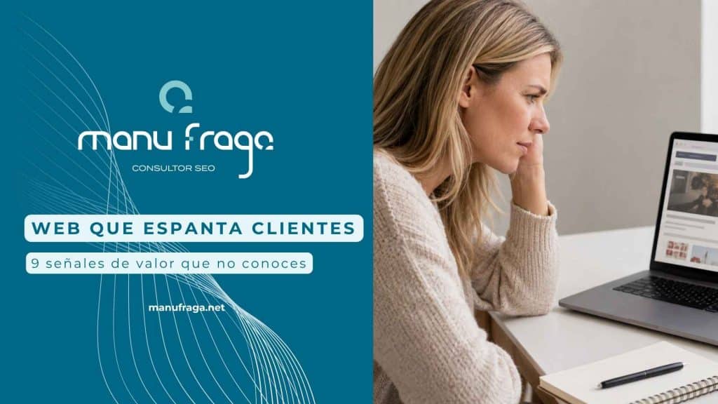 Señales de que tu web está espantando clientes y no lo sabes 1 Usuario revisando en móvil una web que espanta clientes por mala usabilidad y diseño poco claro